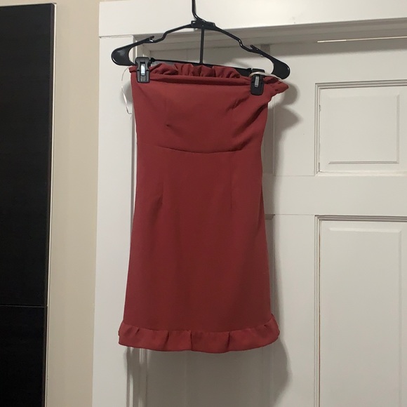 STRAPLESS MINI DRESS - Picture 1 of 2